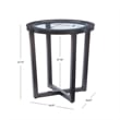 Hoesphere Furniture 3-Piece Wood Coffee & End Table Set with Glass Top in Brown