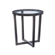 Hoesphere Furniture 3-Piece Wood Coffee & End Table Set with Glass Top in Brown
