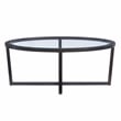 Hoesphere Furniture 3-Piece Wood Coffee & End Table Set with Glass Top in Brown