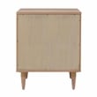 Homesphere Furniture Contemporary Cane Wood Nightstand in Natural