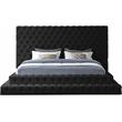 Homesphere Furniture Contemporary Black Finish Velvet King Bed