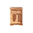 Homesphere Furniture Solid Sheesham Wood Nightstand with Drawer and Door.
