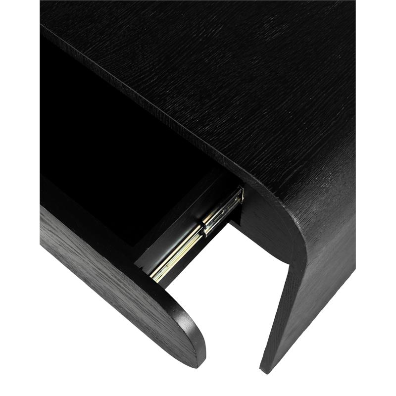 Homesphere Furniture Contemporary Black Finish Oak Night Stand