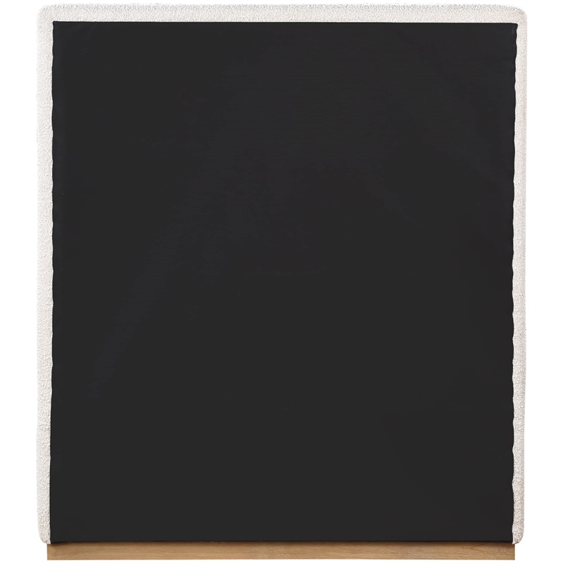 Homesphere Furniture Contemporary Cream Finish Fabric Twin Bed