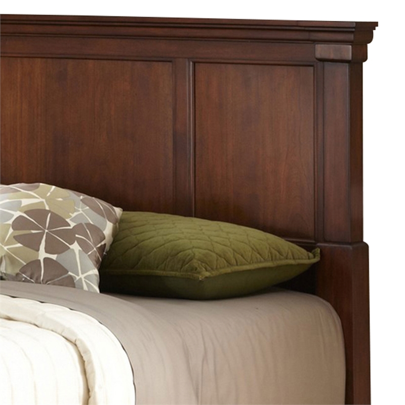 Homesphere Furniture Contemporary Wood King Bed in Brown Finish