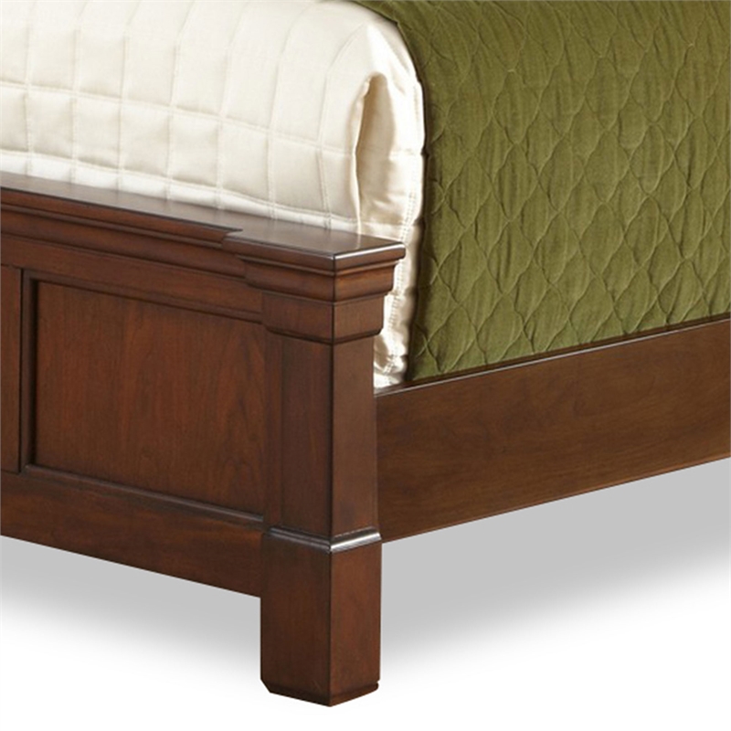Homesphere Furniture Contemporary Wood King Bed in Brown Finish