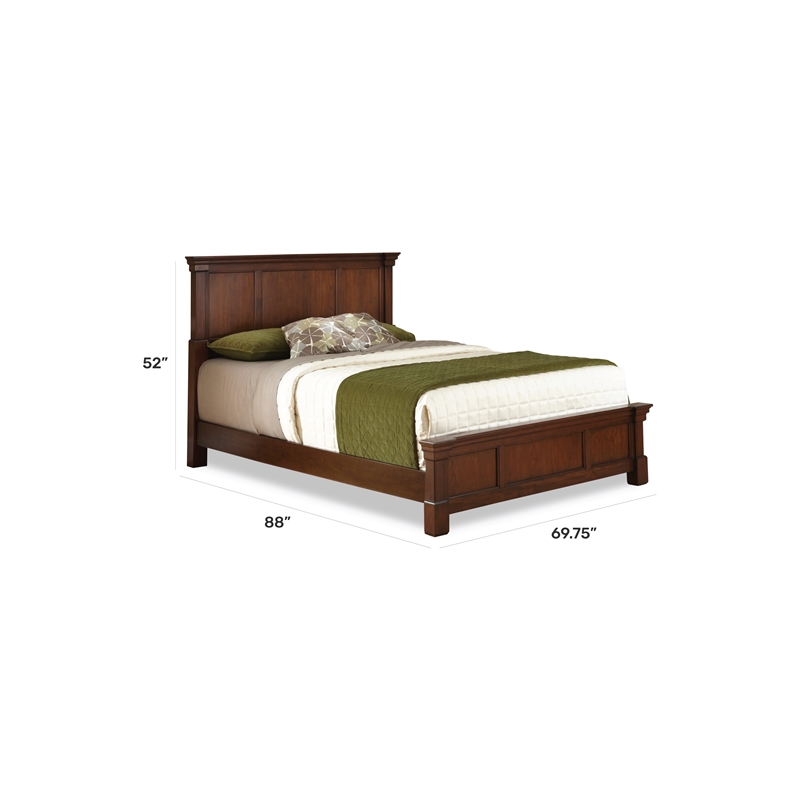 Homesphere Furniture Contemporary Wood King Bed in Brown Finish