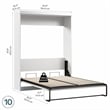 Homesphere Furniture Contemporary Queen Wall Bed in White Finish