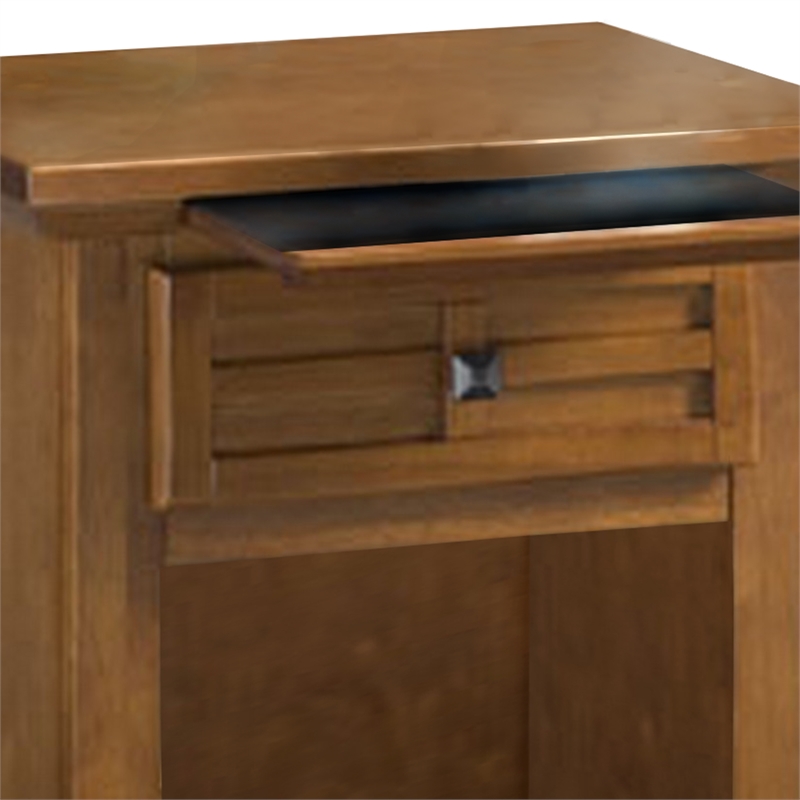 Homesphere Furniture Contemporary Wood Nightstand in Brown Finish