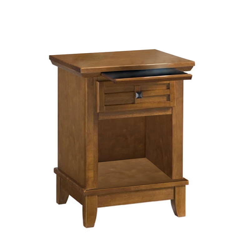 Homesphere Furniture Contemporary Wood Nightstand in Brown Finish