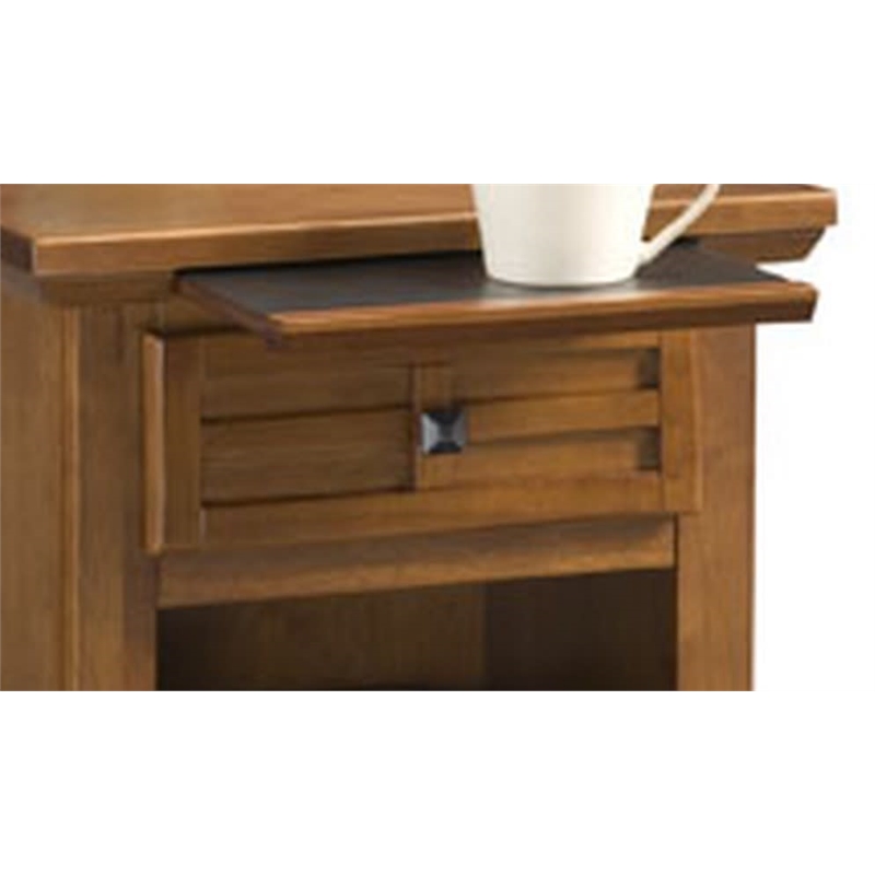 Homesphere Furniture Contemporary Wood Nightstand in Brown Finish