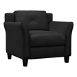 Homesphere Furniture Contemporary Microfiber Chair in Black Finish