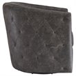 Homesphere Furniture Modern Swivel Chair in Distressed Black