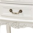 Homesphere Furniture Two-Tone White and Oak Finished 2-Drawer Wood End Table