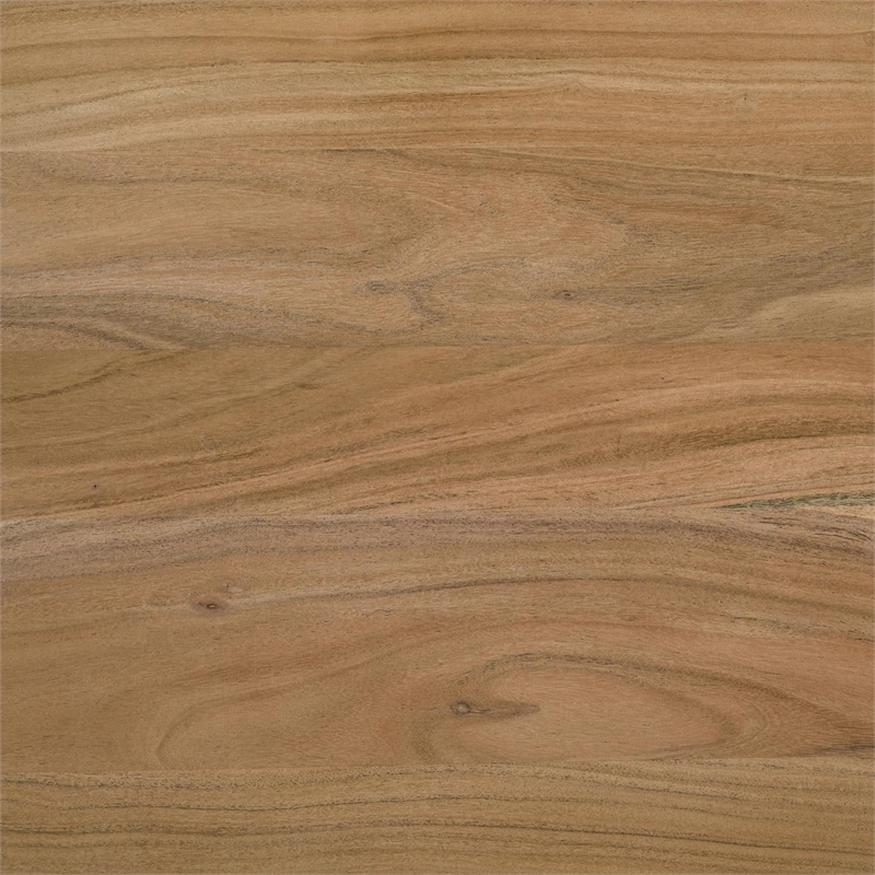 Homesphere Furniture Wood Live Edge Dining Table in Natural Acacia and Black