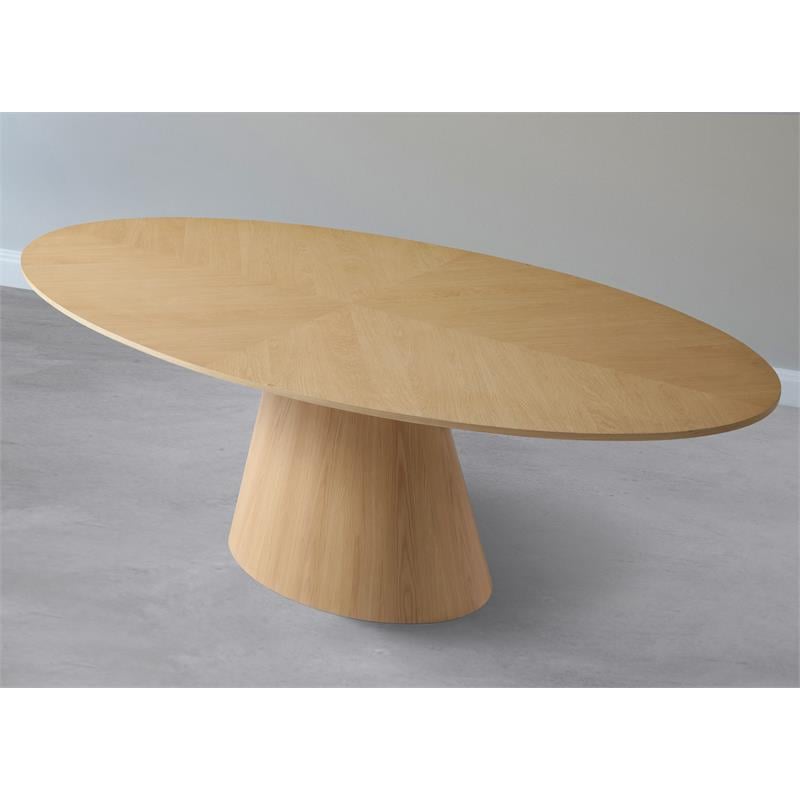 Homesphere Furniture Contemporary Natural White Oak Dining Table