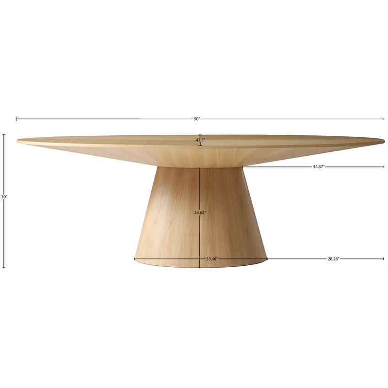 Homesphere Furniture Contemporary Natural White Oak Dining Table