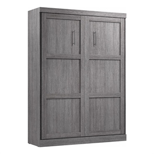 Homesphere Furniture Modern 65W Queen Murphy Bed in Bark Grey
