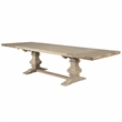 Homesphere Furniture Modern Antique Wood Dining Table in Gray