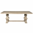 Homesphere Furniture Modern Antique Wood Dining Table in Gray