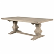 Homesphere Furniture Modern Antique Wood Dining Table in Gray