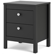 Homesphere Furniture Modern 2 Drawer Nightstand in Black Matte