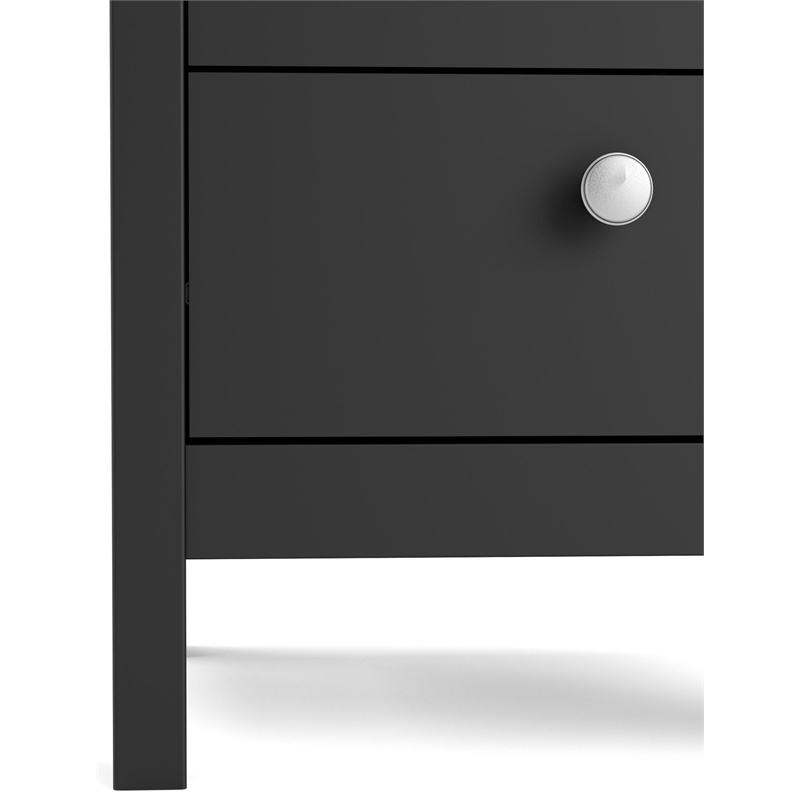 Homesphere Furniture Modern 2 Drawer Nightstand in Black Matte