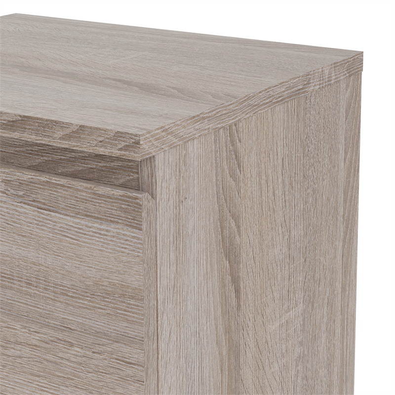 Homesphere Furniture Modern Wood 2 Drawer Nightstand in Truffle