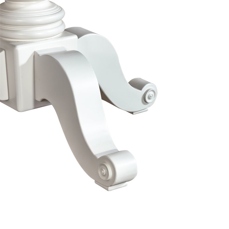 Homesphere Furniture Modern Round Pedestal Dining Table in White