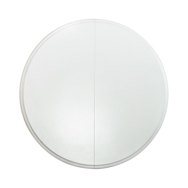 Homesphere Furniture Modern Round Pedestal Dining Table in White