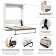 Homesphere Furniture 65W Transitional Engineered Wood Queen Wall Bed in White