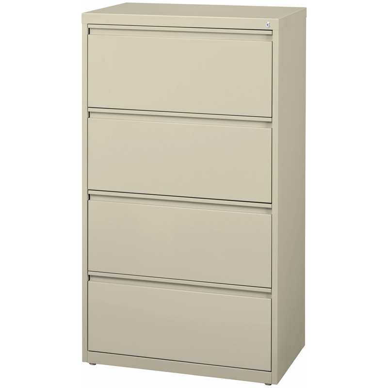 Homesphere Furniture 30-in Wide Metal 4 Drawer Lateral File Cabinet Putty/Beige