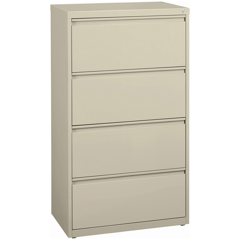 Homesphere Furniture 30-in Wide Metal 4 Drawer Lateral File Cabinet Putty/Beige