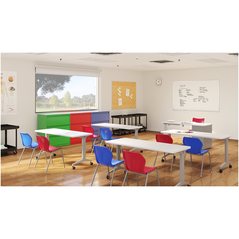 Homesphere Furniture 36-in Wide 3 Drawer Metal Lateral File Cabinet Classic Blue