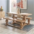 Homesphere Furniture Wood Dining Table in Rustic Honey Brown