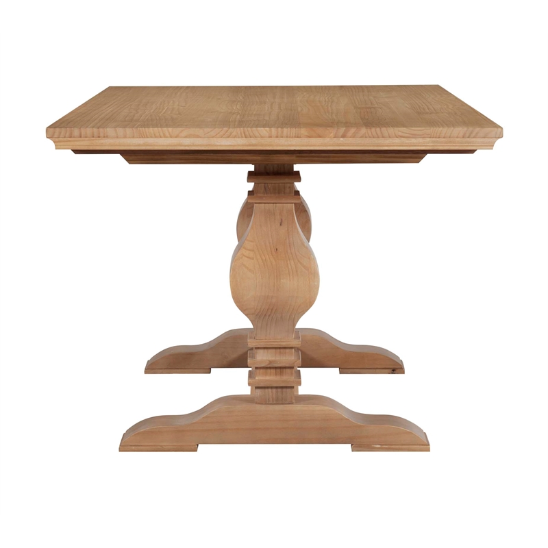 Homesphere Furniture Wood Dining Table in Rustic Honey Brown
