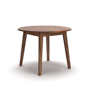 Homesphere Furniture 42&quot Round Drop Leaf Dining Table in Rustic Brown
