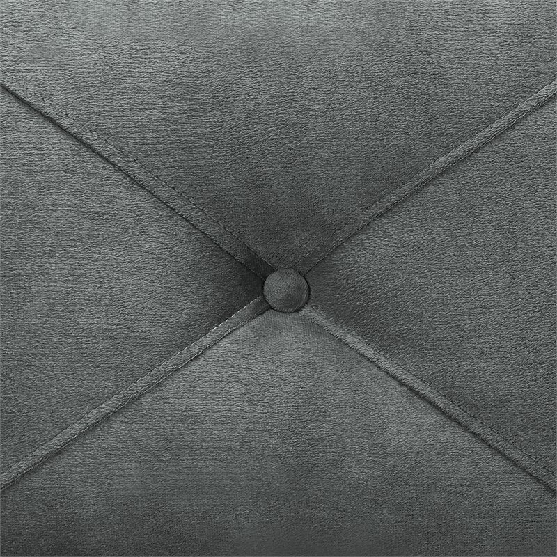 Homesphere Furniture Chair in Dark Gray Microfiber Upholstery