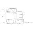 Homesphere Furniture Chair in Dark Gray Microfiber Upholstery