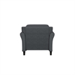 Homesphere Furniture Chair in Dark Gray Microfiber Upholstery