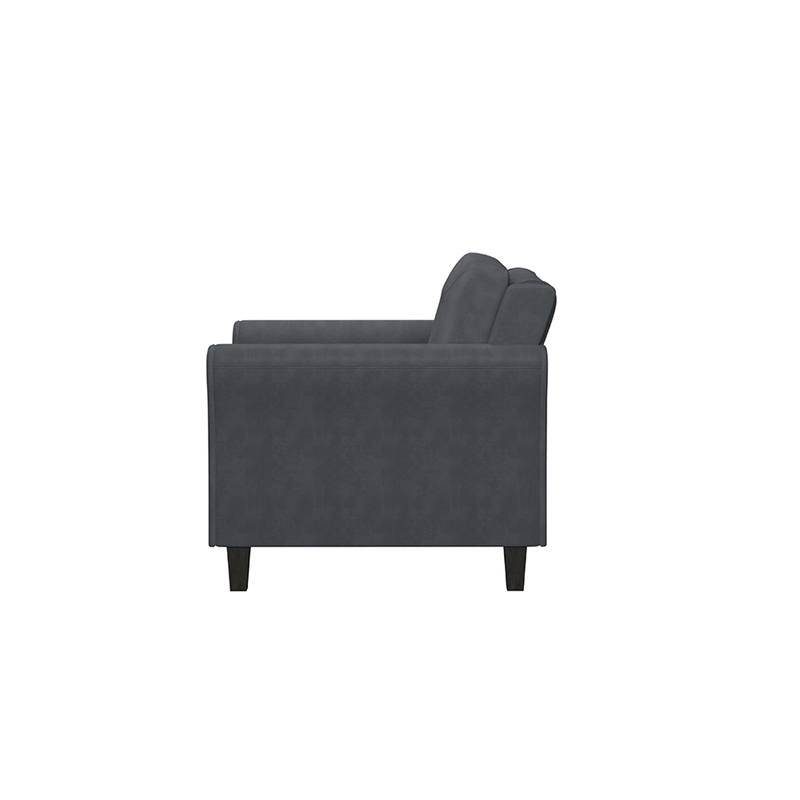 Homesphere Furniture Chair in Dark Gray Microfiber Upholstery