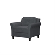 Homesphere Furniture Chair in Dark Gray Microfiber Upholstery