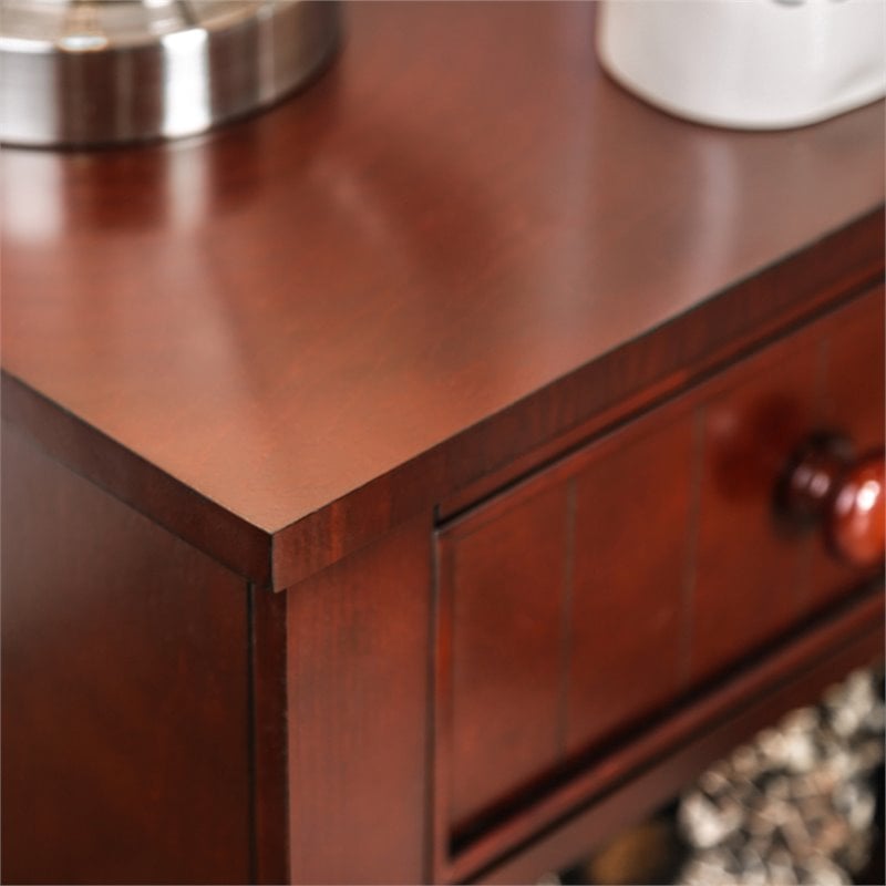 Homesphere Furniture Solid Wood 1-Drawer Nightstand in Cherry