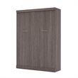 Homesphere Furniture 65W Transitional Engineered Wood Queen Wall Bed - Bark Gray