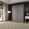 Homesphere Furniture 65W Transitional Engineered Wood Queen Wall Bed - Bark Gray