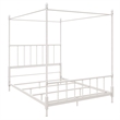 Homesphere Furniture Metal Canopy Bed in Full Size Frame in White