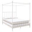 Homesphere Furniture Metal Canopy Bed in Full Size Frame in White