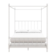 Homesphere Furniture Metal Canopy Bed in Full Size Frame in White
