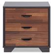 Homesphere Furniture Wood Nightstand with 3 Storage Drawers - Walnut & Espresso