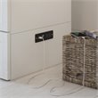 Homesphere Furniture Queen Wood Murphy Bed Chest with Built-In Charger - White